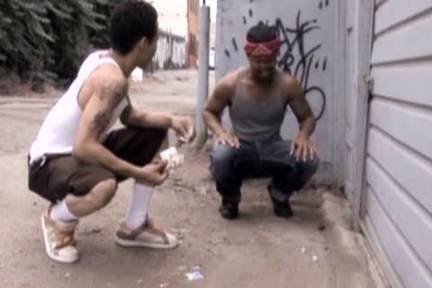 Gambling dark guy pays with arse