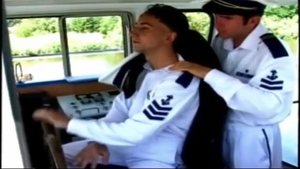 2 latin lads pound and suck on a pool table