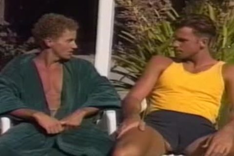 Poolside ramrod gobbling