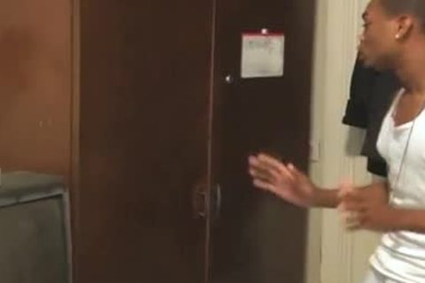 dark tgreetingsef gets caught and pokes for freedom